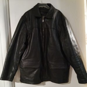Men's Black Leather Coat